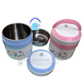 Cà men Giữ nhiệt 2 tầng -Nhựa việt Nhật