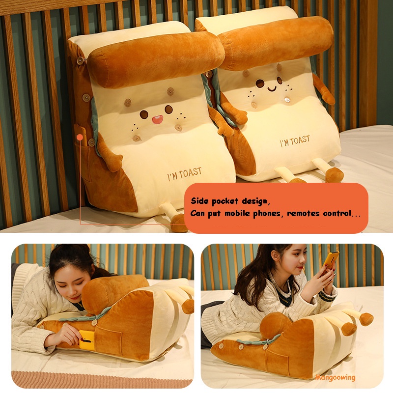 Gối Tựa Lưng Hình Bánh Mì Nướng Bằng Cotton Cao Cấp
