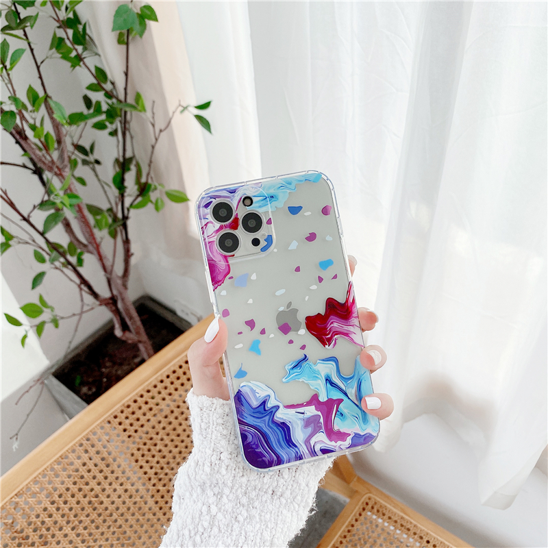 Suitable for SAMSUNG Note20 Note20ultra A21S female  A02S A02/M02 A42 5G A12 5G A20/A30 A50 A50s  personalized ins rendering color splash ink shockproof mobile phone soft TPU mobile phone case