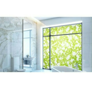 Decal Giấy Dán Kính Rừng lá xanh keo sẵn khổ 45cm