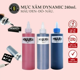 Mực Xăm DYNAMIC Tattoo (🎁Tặng+ Freeship💝) Dynamic Black lọ 240ml - Chất lượng tốt.