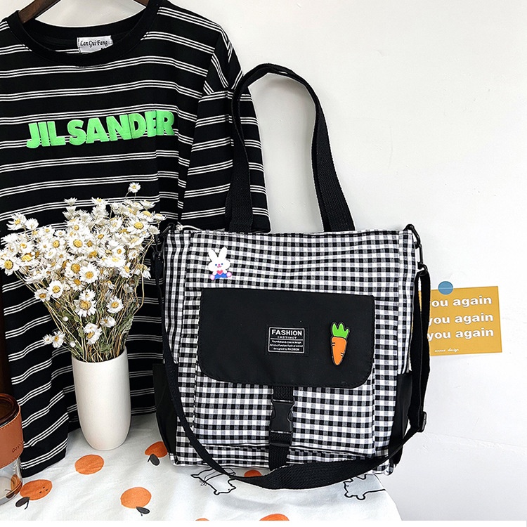 Túi đeo vai IELGY vải canvas cỡ lớn thời trang cho nữ