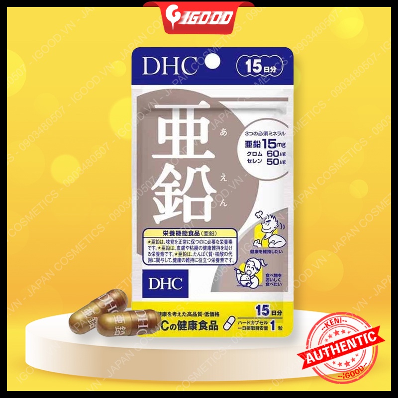 Viên uống DHC kẽm Zinc Nhật Bản