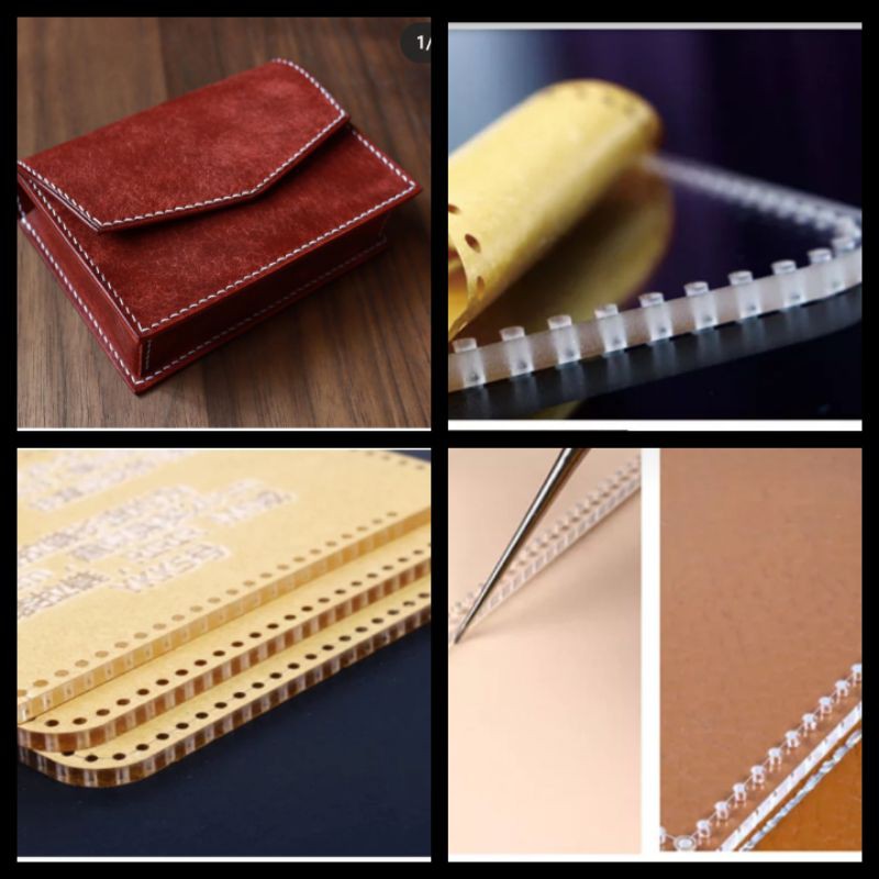 Mẫu rập làm ví đựng thẻ punch hole leather craft