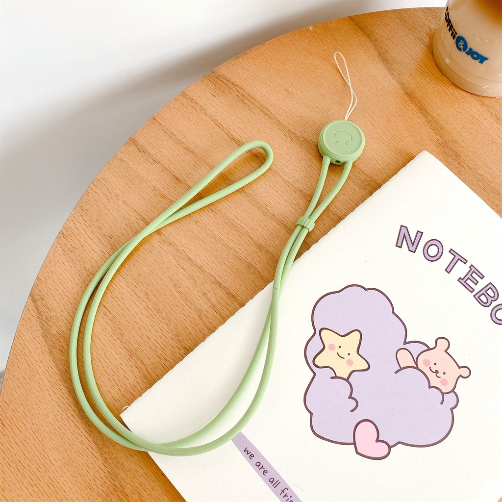 Out Sport Neck Strap silicone Smiley Face Laces For Exercise Buckle ID Card holder DIY Phone Strap Adjustable Lace