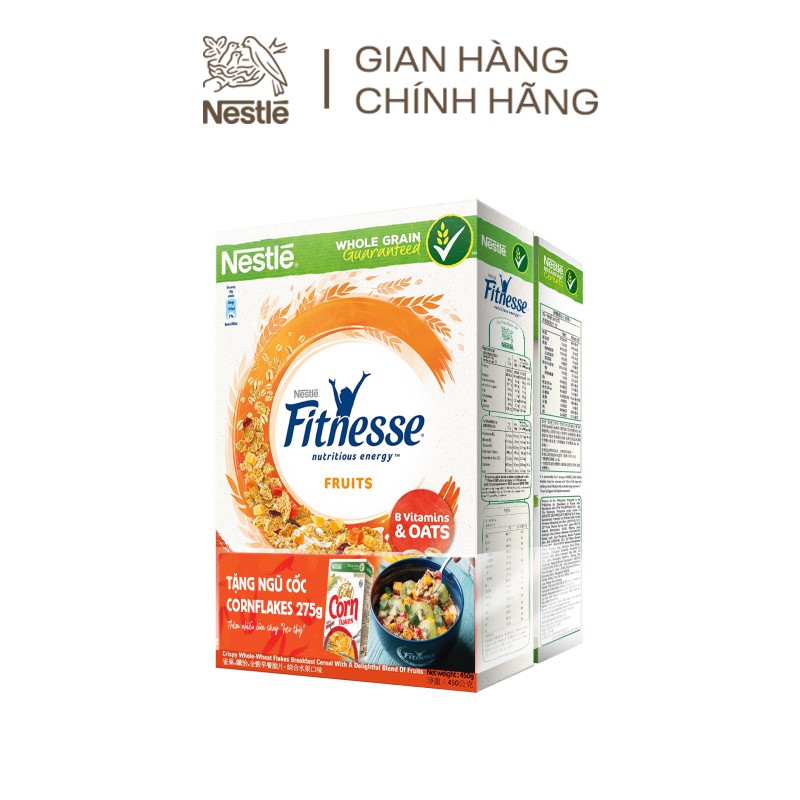 Ngũ cốc ăn sáng Nestle FITNESSE Nestle Trái cây 450g/hộp