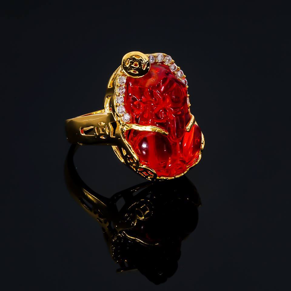 Nhẫn Tỳ Hưu Đá Đỏ N115