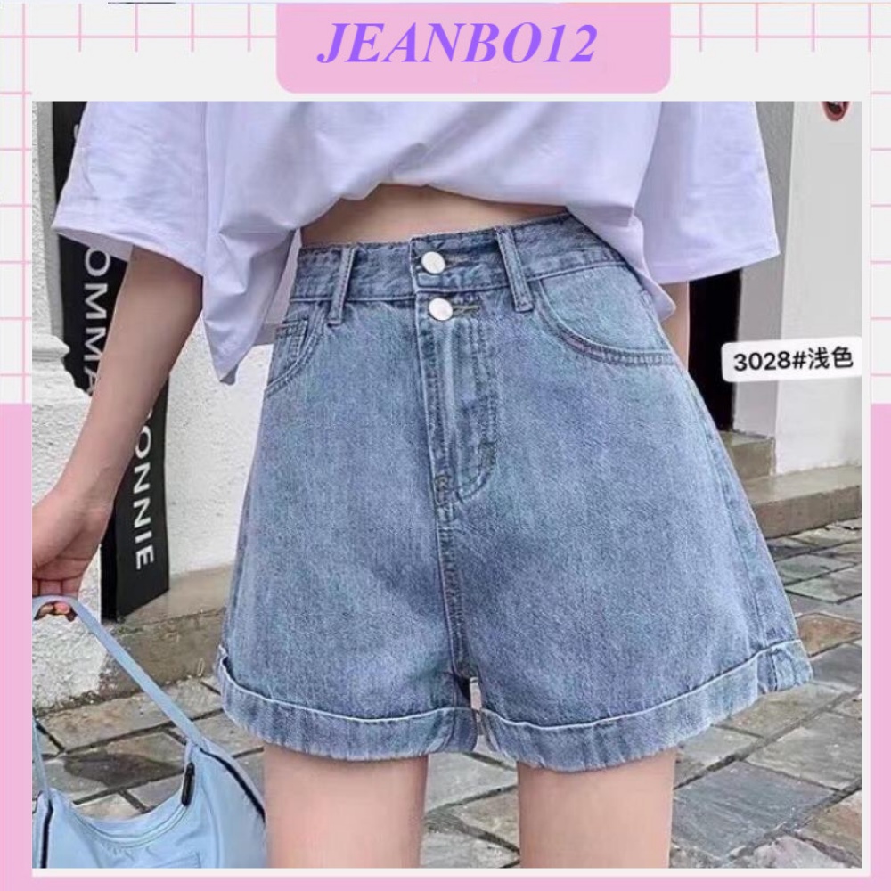 Quần ngố sooc bò jean nữ short jeans cạp cao hàng Quảng Châu phong cách Hàn Quốc sành điệu | BigBuy360 - bigbuy360.vn