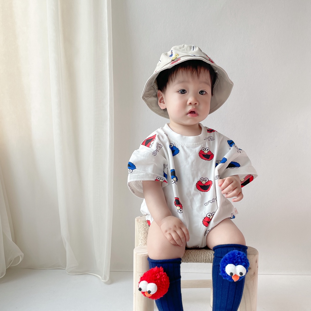 Mới Bộ Áo Liền Quần Tay Ngắn In Hoạt Hình Dành Cho Trẻ Em