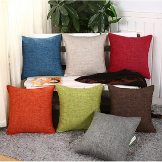 Vỏ gối tự lưng sofa 1 màu trơn vải bao bố cao cấp kích thước 45x45cm