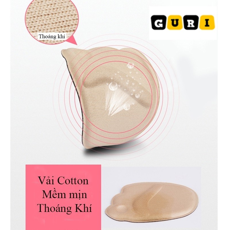 Miếng lót giày cao gót 4D lót mũi giày Cotton 100% êm chân thoáng khí, ngăn mùi hôi chân LG04