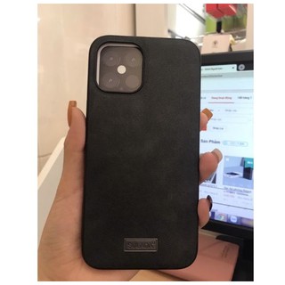 Ốp lưng sulada da cho iphone 12 mini/12/12 pro/12 pro max da cao cấp, bảo vệ mặt lưng máy