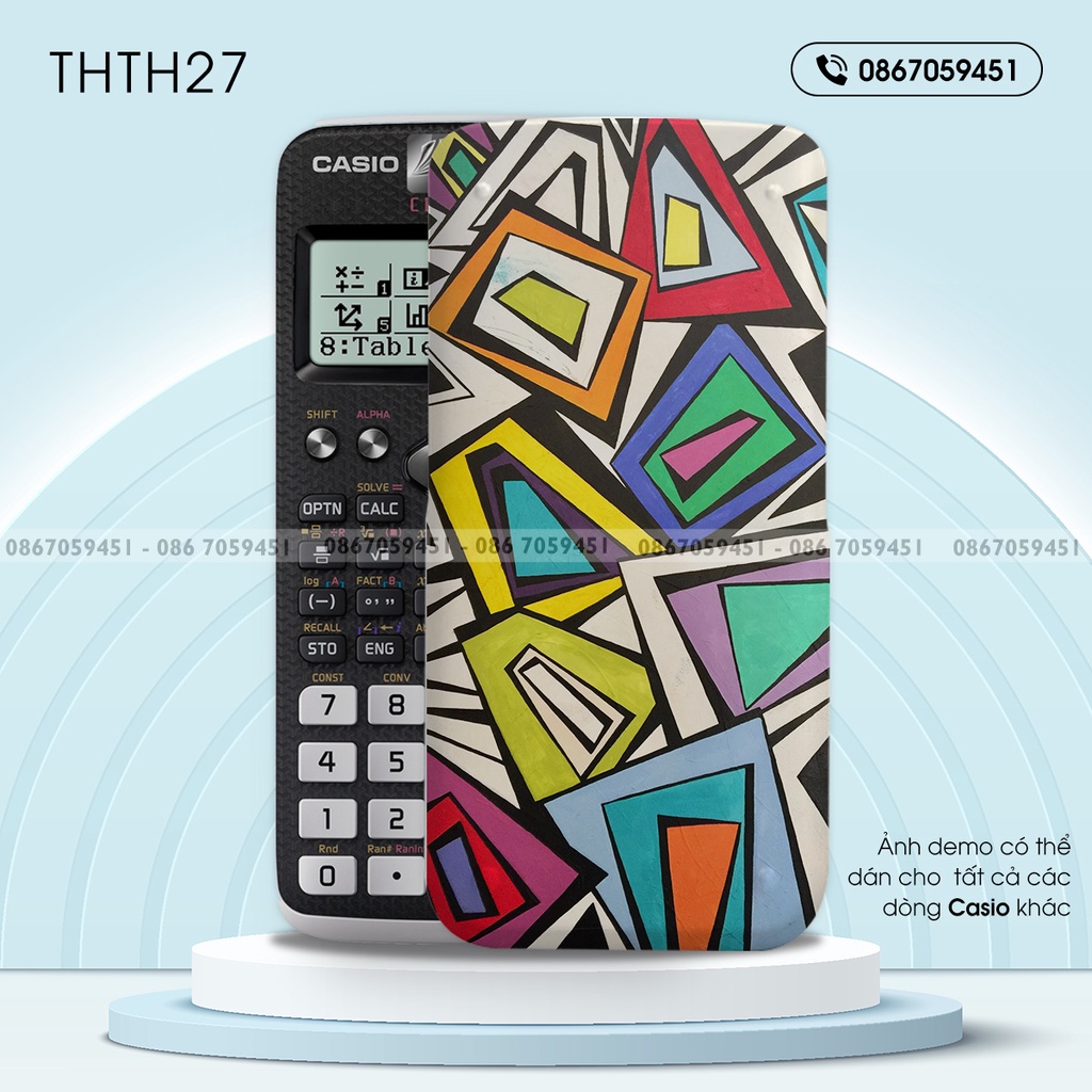Skin Dán Máy Tính Học Sinh Casio 580, Casio 570, Casio 570-2nd In Hình Độc đáo các mã THTH2...