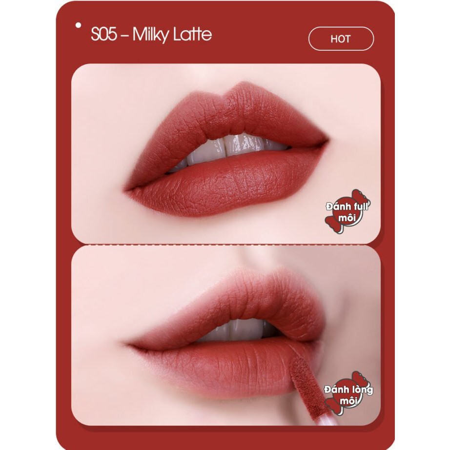 son black rouge 💋 Freeship 💋 Giảm 10K Khi Nhập [SONBR10KA] son kem hàn quốc có sẵn 5 màu S01-S05 | BigBuy360 - bigbuy360.vn