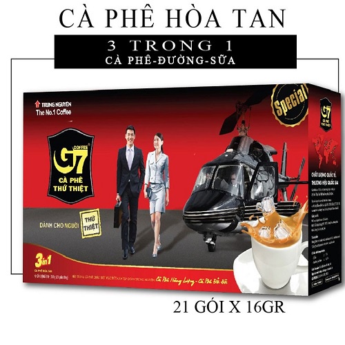 [Cà Phê G7] Combo 2 Hộp Cà Phê Sữa Hòa Tan G7 3in1 - Hộp 21 gói - Trung Nguyên Legend