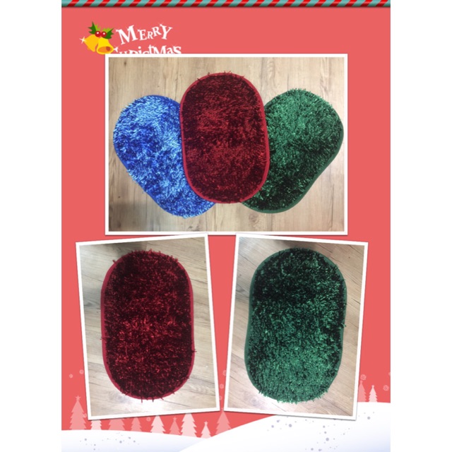 SET 3 THẢM OVAL BÓNG SANG TRỌNG 32x50cm