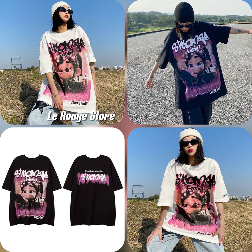 (ORDER) Áo thun unisex nam nữ in hình cô gái mạnh mẽ Stronge local brand Trung phong cách đường phố cá tính