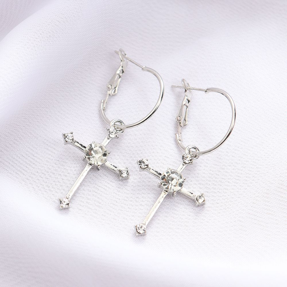 Bông Tai Hình Thánh Giá Phong Cách Gothic Cho Nữ Mihan1