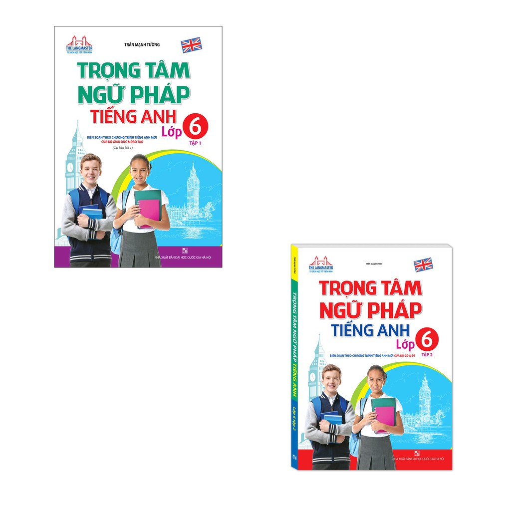 Sách The langmaster - Trọng tâm ngữ pháp tiếng Anh lớp 6 (tái bản 1): 2 Tập