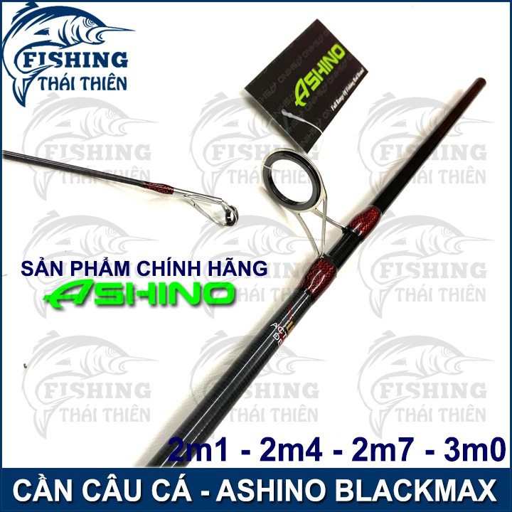 Cần câu cá Ashino BlackMax Cần 2 khúc máy đứng cán gỗ cần rỗng 2m1, 2m4, 2m7, 3m0