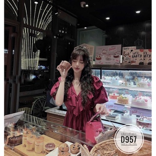Bigsize Đầm cổ bèo D957