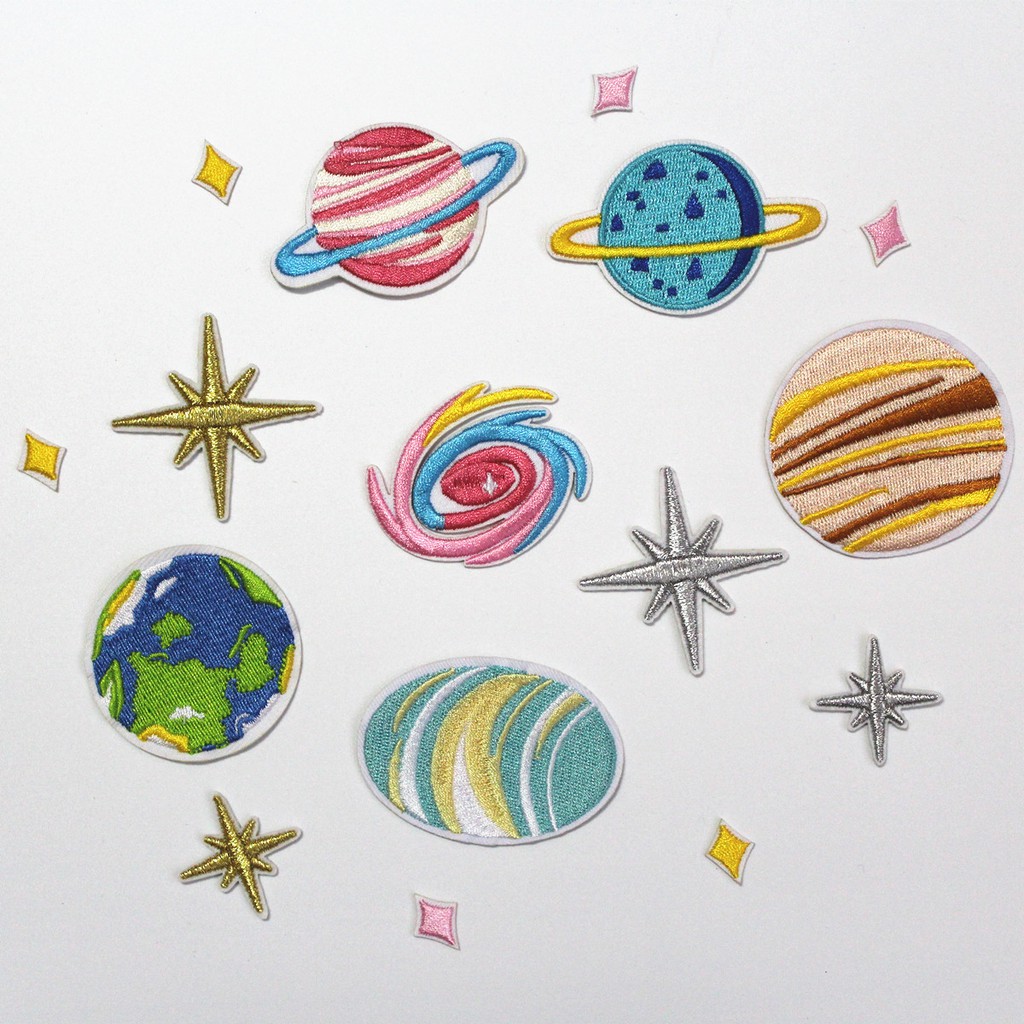 Sticker Ủi Thêu Hình Các Hành Tinh