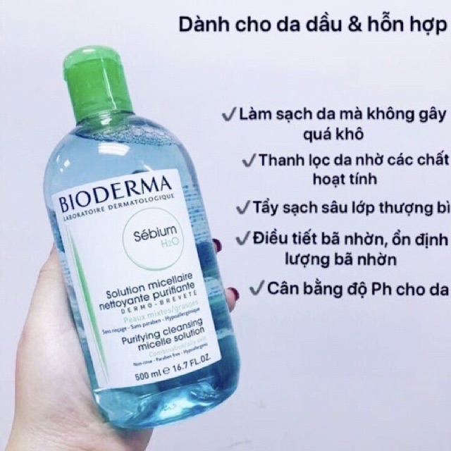 Nước tẩy trang Bio 2 loại xanh và hồng - LAMII BEAUTY