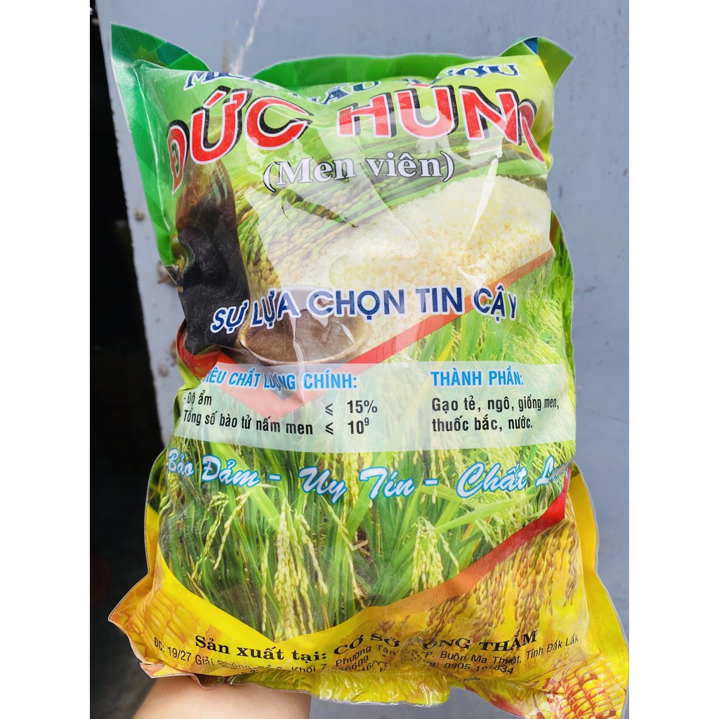 Men trấu (ủ rượu, ủ cơm rượu) loại viên 1kg