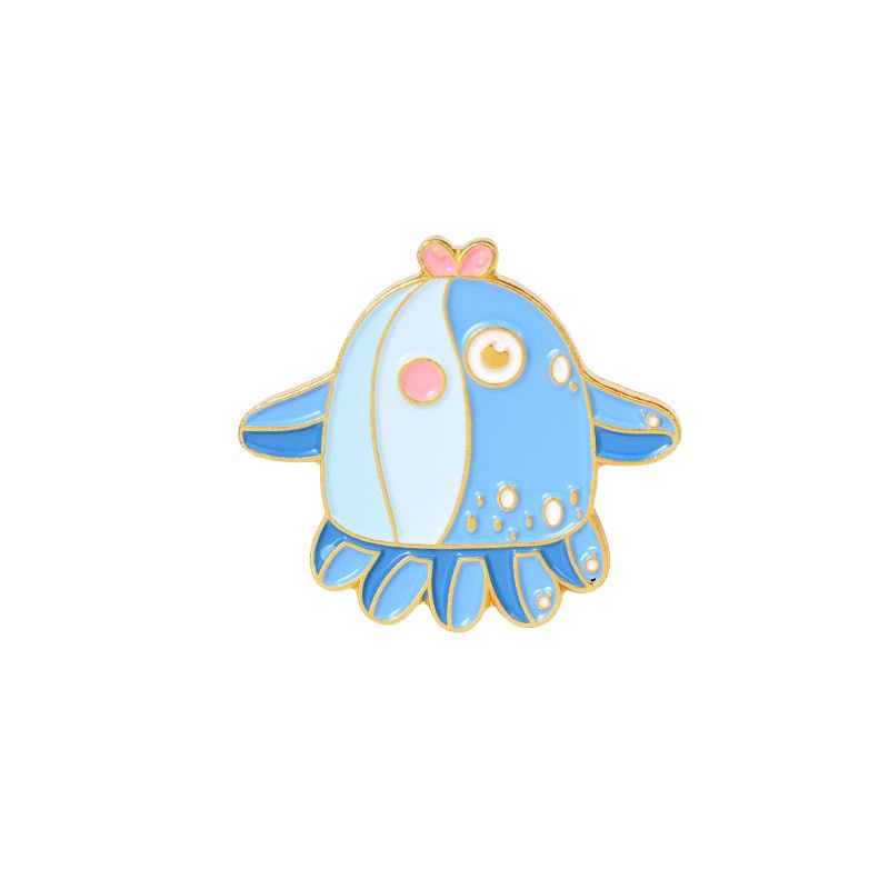 Trâm Cài Áo Hình Cá Mập / Bạch Tuộc / Cá Heo Hoạt Hình Sáng Tạo Thích