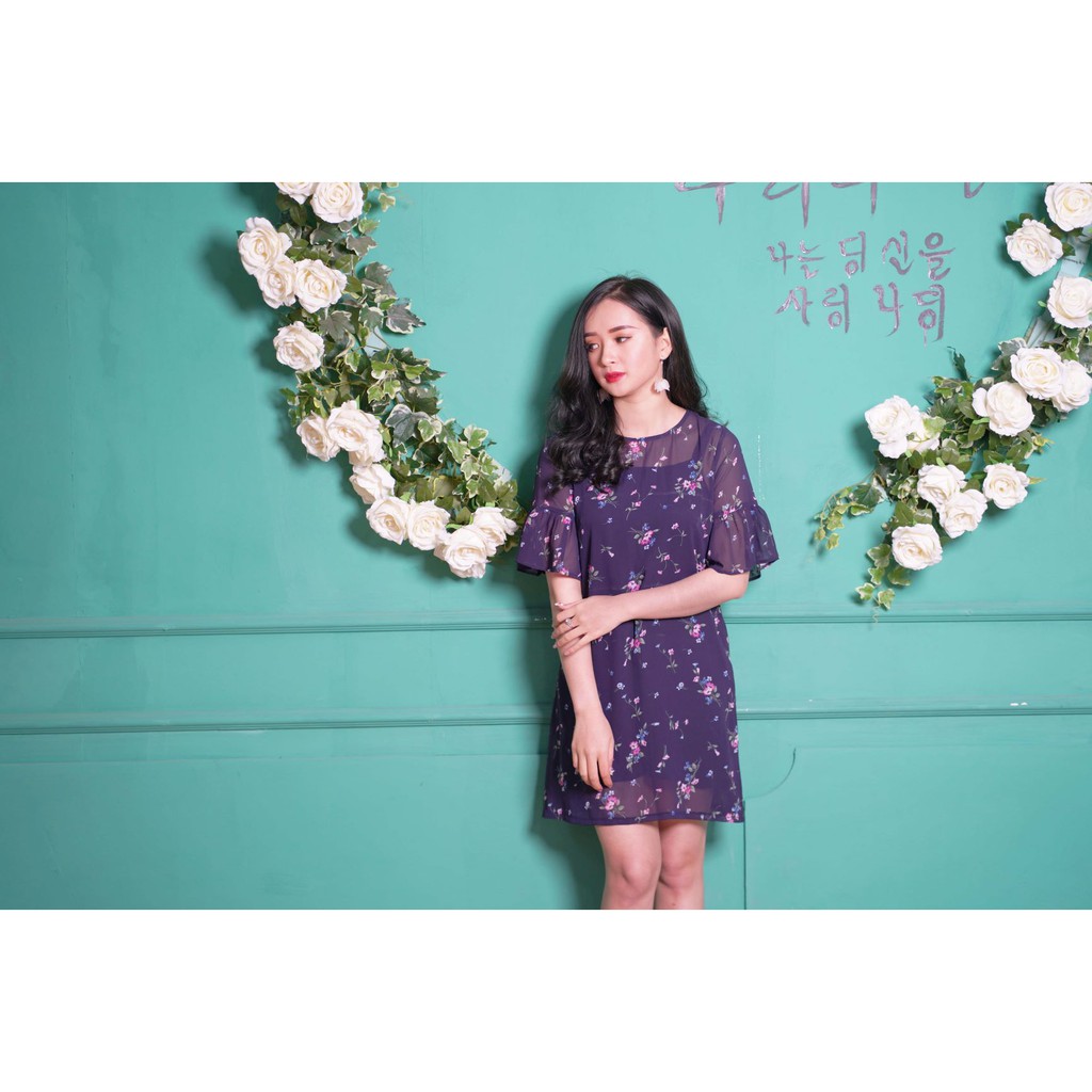 GBeauty Váy Xuông Hoa Hồng