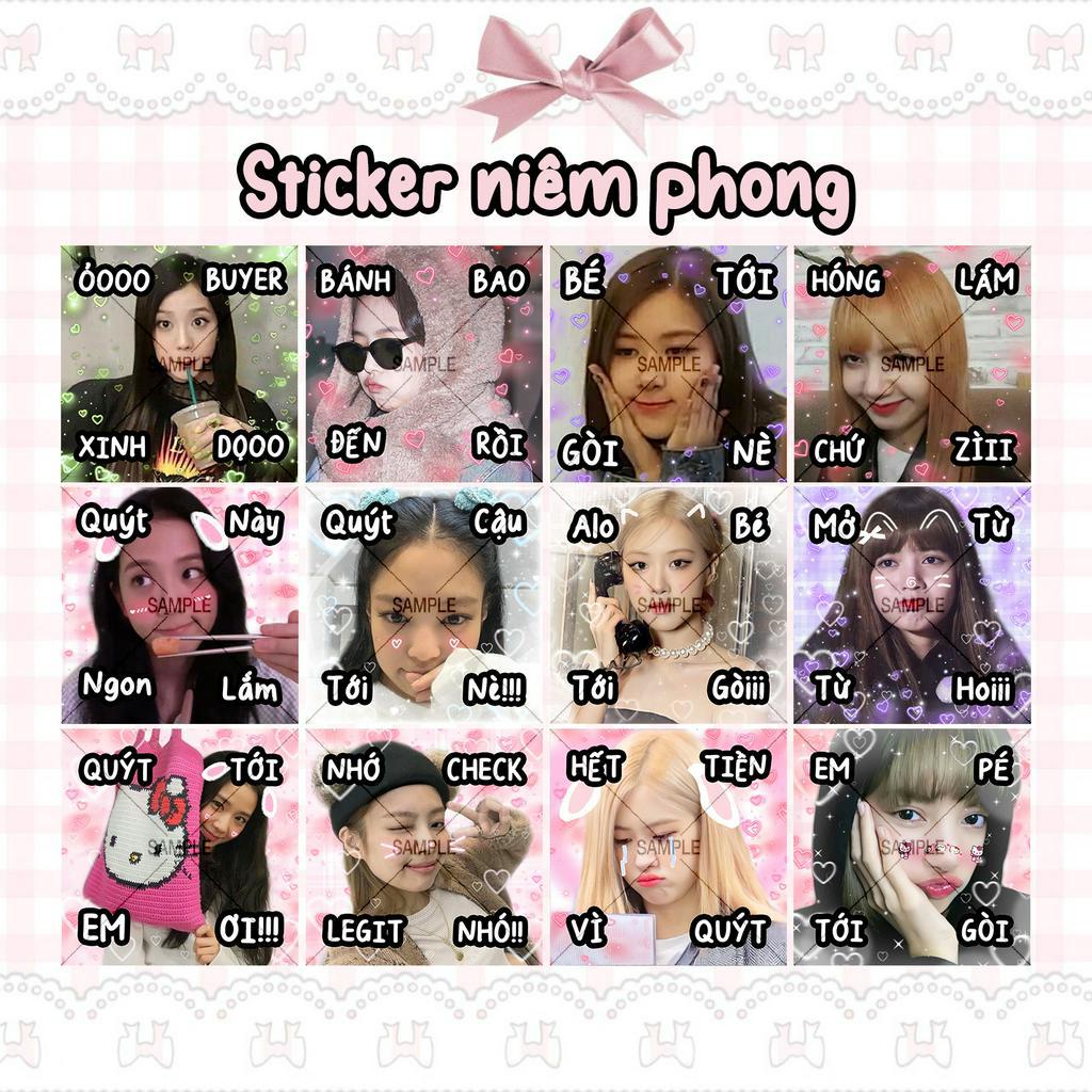 STICKER NIÊM PHONG BLACKPINK PHONG CÁCH HÀN QUỐC - CHEAPBUTKOOL