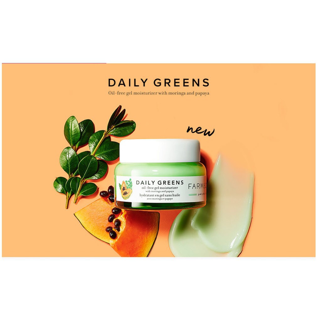 Kem dưỡng ẩm FARMACY Daily Greens Oil-Free Gel Moisturizer with Moringa and Papaya 50ml