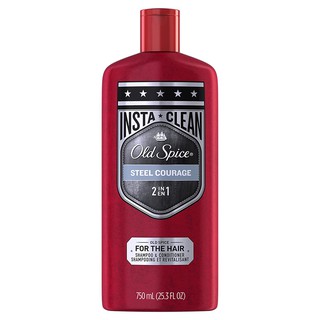 Dầu gội và xả 2 trong 1 cho nam Old Spice Steel Courage 2 in 1 Shampoo and Conditioner 750ml (Mỹ)