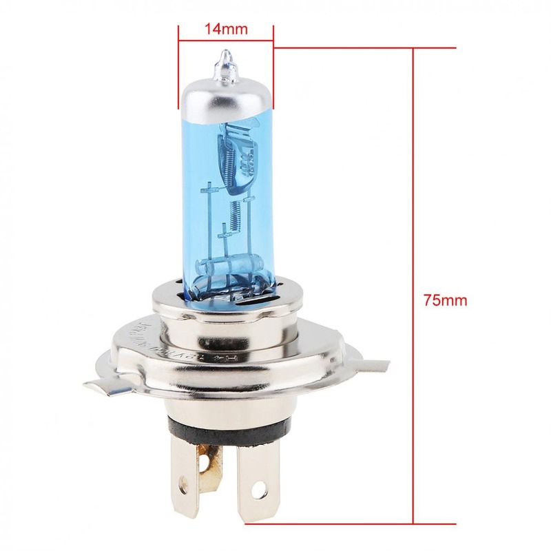 Set 2 Bóng Đèn Xenon Halogen 12V H4 5000K 100W Ánh Sáng Trắng Dành Cho Ô Tô