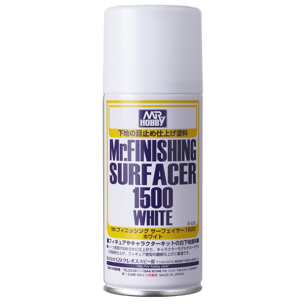 Sơn lót B529 Mr.FINISHING SURFACER 1500 WHITE AEROSOL TYPE (170 ml)