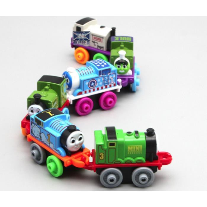 Tàu hỏa Thomas mini bộ 6 chiếc bằng sắt đồ chơi trẻ em