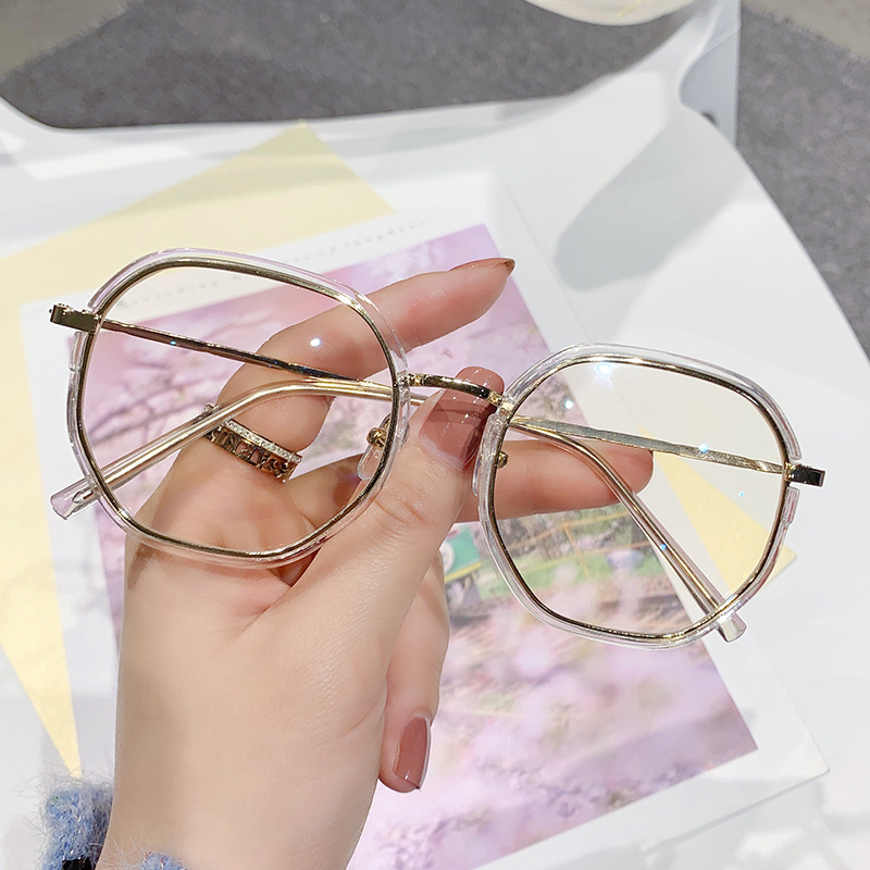 Kính Mắt Gọng Nhựa Và Kim Loại Chống Ánh Sáng Xanh Phong Cách Hàn Quốc Cho Phụ Nữ