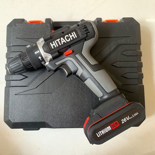 Máy Khoan Pin Hitachi 26v kèm hộp nhựa tặng phụ kiện