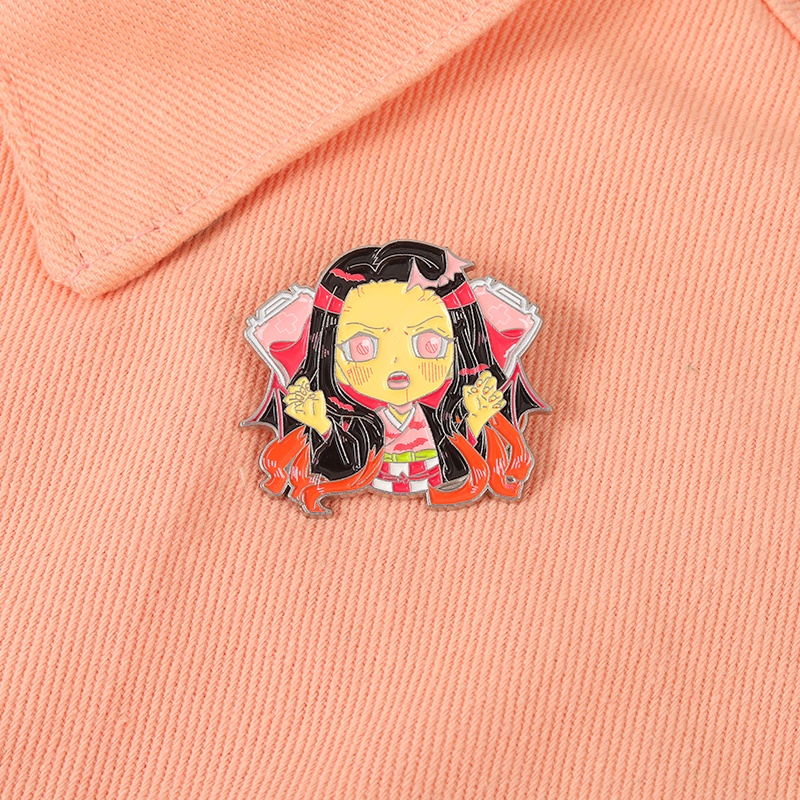Ghim Cài Áo Hình Nhân Vật Anime Demon Slayer
