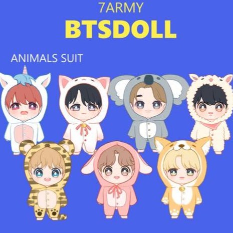 7 army doll Suga tóc đen, Jimin tóc vàng - Búp bê doll BTS 20cm fansite đủ set 2 bộ có tách lẻ