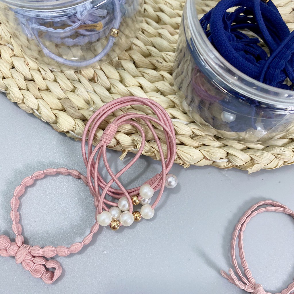 Dây buộc tóc cho bé, Hộp 12 chun buộc tóc cho bé gái