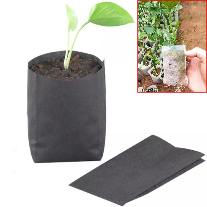 Combo 5 Túi Bầu Trồng Cây, Ươm Cây Bằng Vải Không Dệt Tự Hủy Sinh Học- NNTM