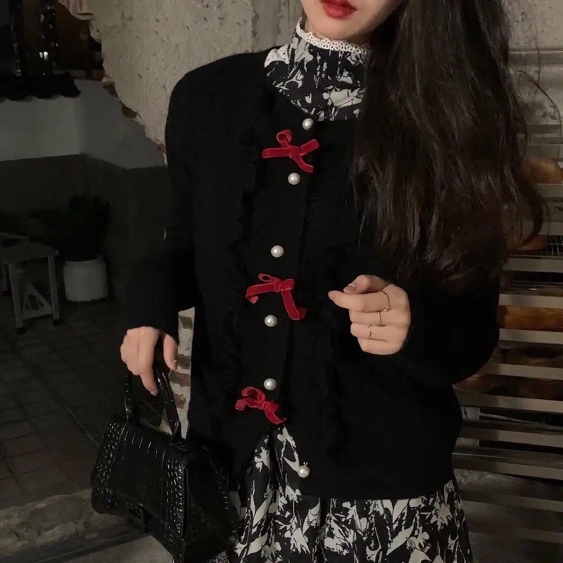 [ORDER] ÁO CARDIGAN ĐÍNH NƠ NỮ TÍNH | BigBuy360 - bigbuy360.vn