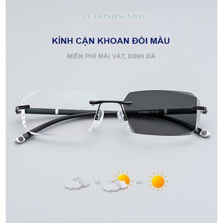 Gọng kính khoan chữ thập đổi màu VD227