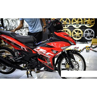 Tem trùm exciter 150 đỏ đen, độ team trùm decal xe máy ex dán đời 2015-2020