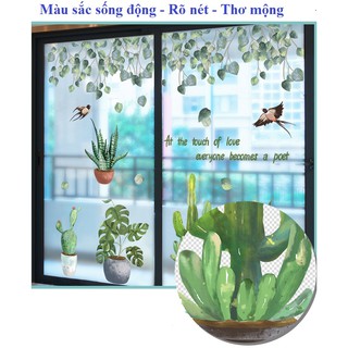 Decal giấy dán tường [MẪU MỚI] Decan Vườn én