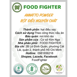 Annatto Powder - bột Điều Màu tự nhiên nguyên chất màu gạch tôm lên màu đẹp hũ 120ml