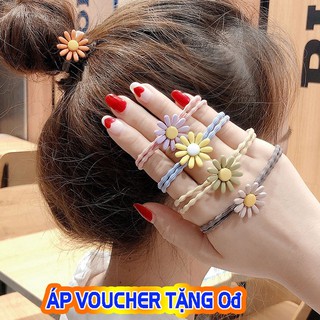 Dây Buộc Tóc Hoa Cúc Hàn Quốc Cho Bé Cột Tóc Siêu Xinh