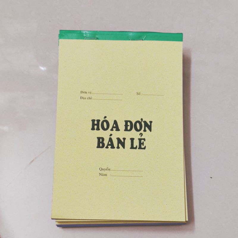 LỐC 10 CUỐN HOÁ ĐƠN BÁN LẺ HAI LIÊN  [1 CUỐN/ 58 TỜ BAO GỒM LIÊN 1 VÀ LIÊN 2]