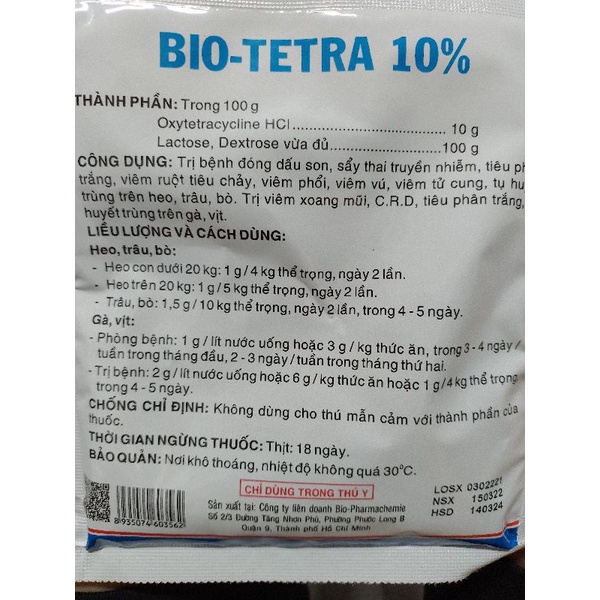 Bio Tetra 10% 100 gram thức ăn cho thú cưng